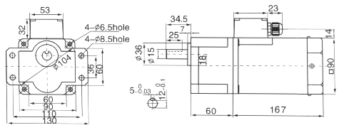 Small AC Electric Gear Reducer Motor 140W 1-Phase/3-Phase 110V/220V ...